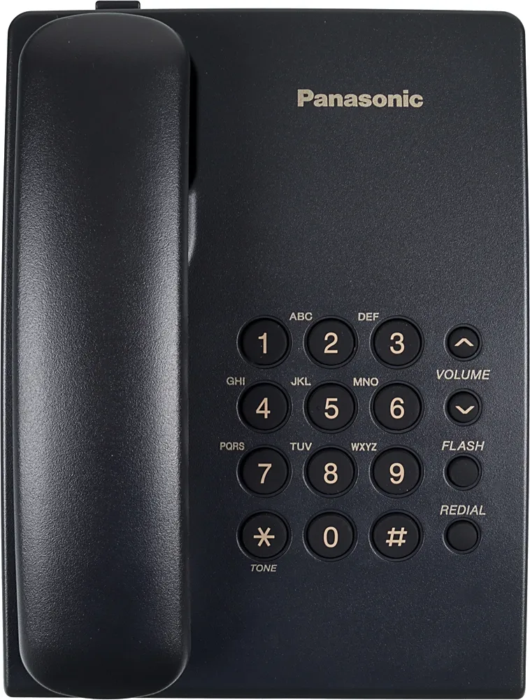 Телефон проводной Panasonic KX-TS2350RUB черный