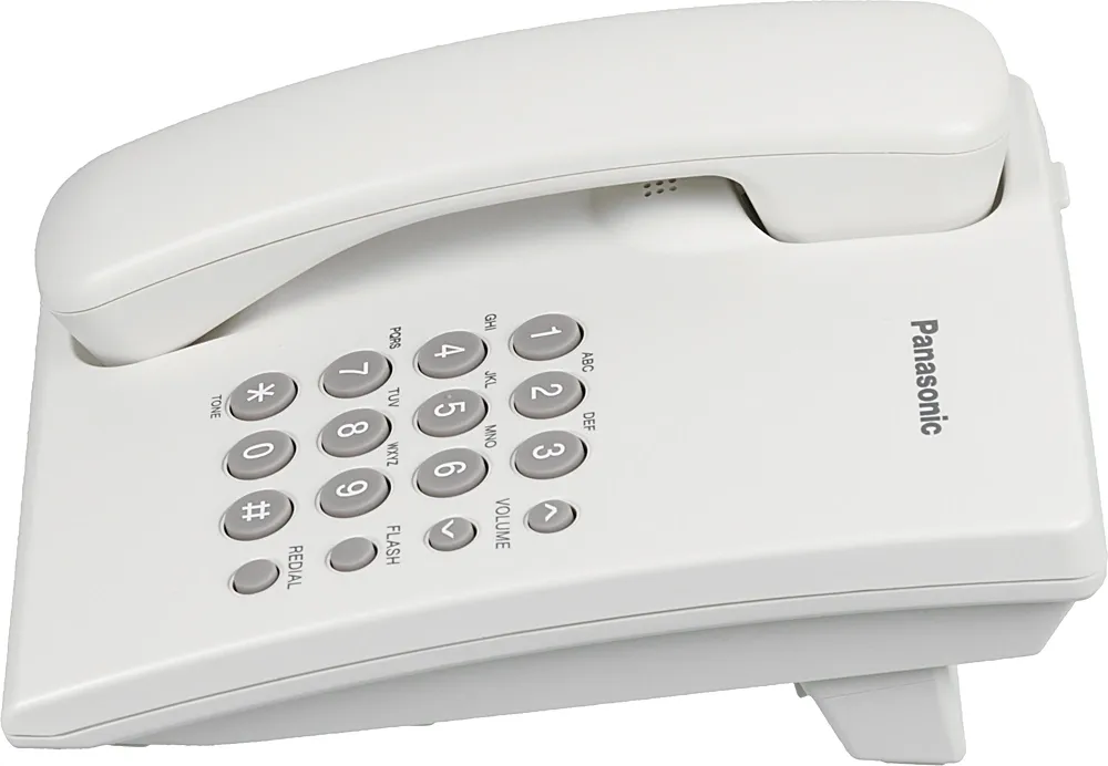 Телефон проводной Panasonic KX-TS2350RUW белый