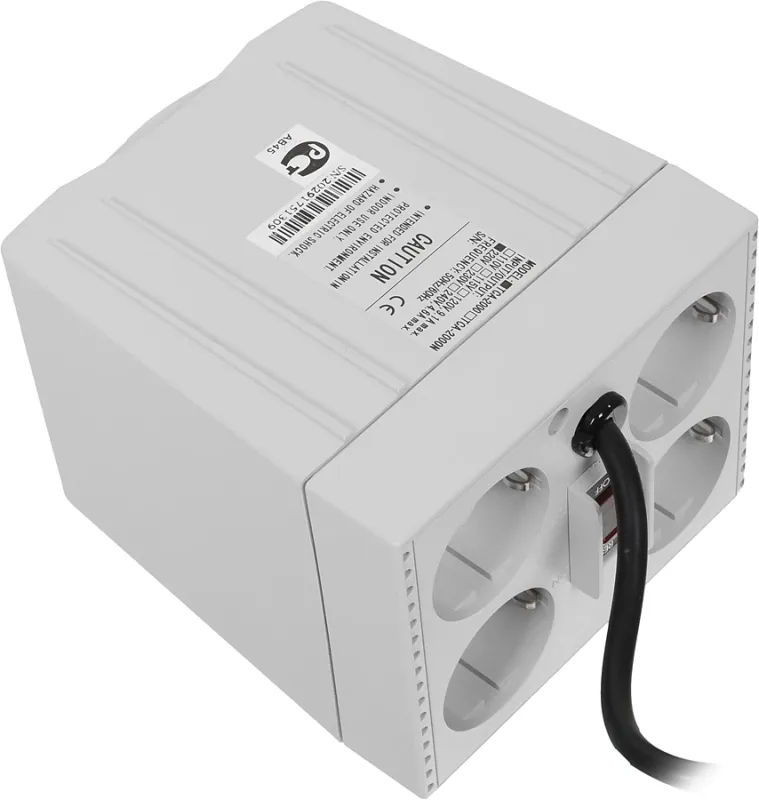 Powercom Voltage Regulator, 3000VA, White, Schuko (304923)