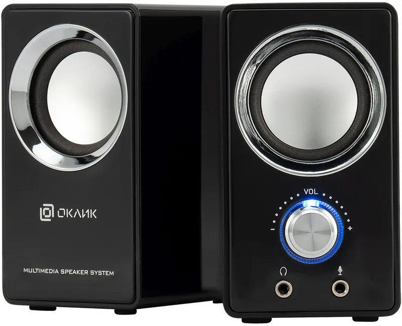 Колонки Оклик OK-116 2.0 черный 6Вт