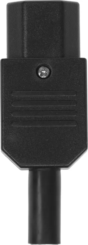 Вилка IEC 60320 C13, 10A, 250V, прямая, разборная, черная