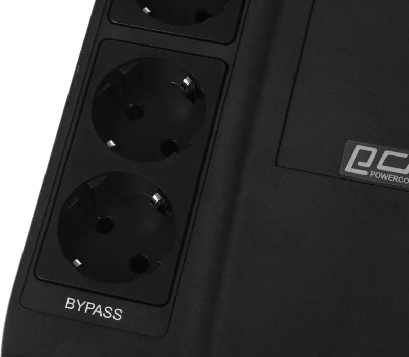 Источник бесперебойного питания Powercom Back-UPS SPIDER, OffLine, 1000VA/550W, Tower, 8xSchuko outlets (4 surge & 4 batt) (332717)