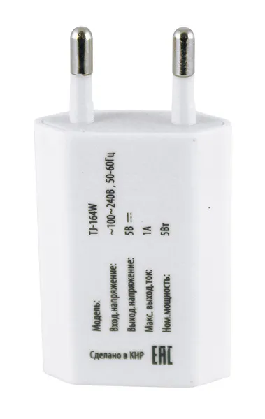 Сетевое зар./устр. Buro TJ-164w 5W 1A USB универсальное белый