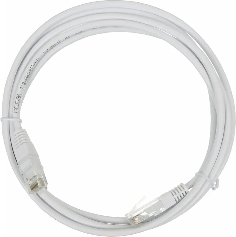 Патч-корд Lanmaster TWT-45-45-2.0-WH UTP RJ-45 вил.-вилка RJ-45 кат.5E 2м белый ПВХ (уп.:1шт)