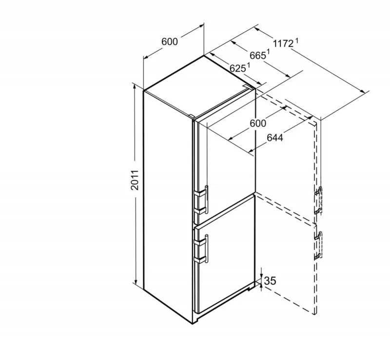 Холодильник Liebherr CNef 3915 нержавеющая сталь (двухкамерный)