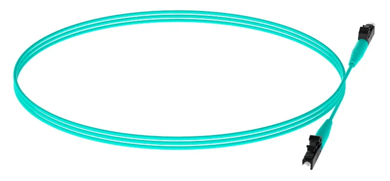 Патч-корд Panduit FZ2ELLNLNSNM001 2x50/125 OM4 LC дуплекс-LC дуплекс 1м LSZH аквамарин