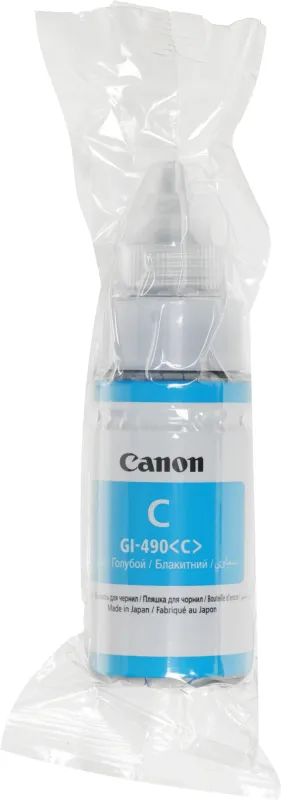 Чернила Canon GI-490C 0664C001 голубой 70мл для Canon Pixma G1400/G2400/G3400