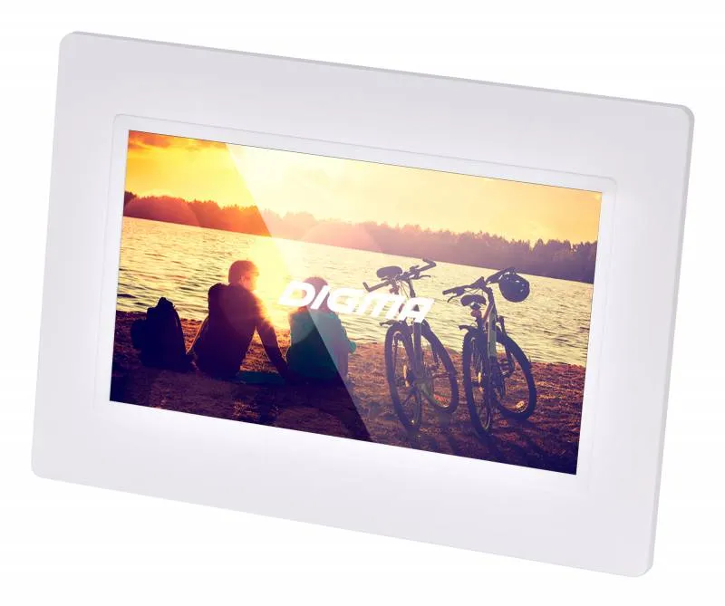 Фоторамка Digma 7" PF-733 800x480 белый пластик