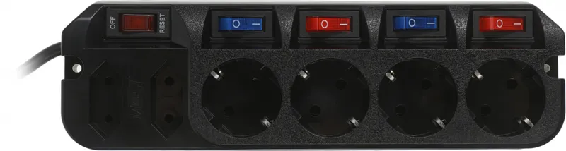 Сетевой фильтр Most ARG 5м (6 розеток) черный (пакет ПЭ)