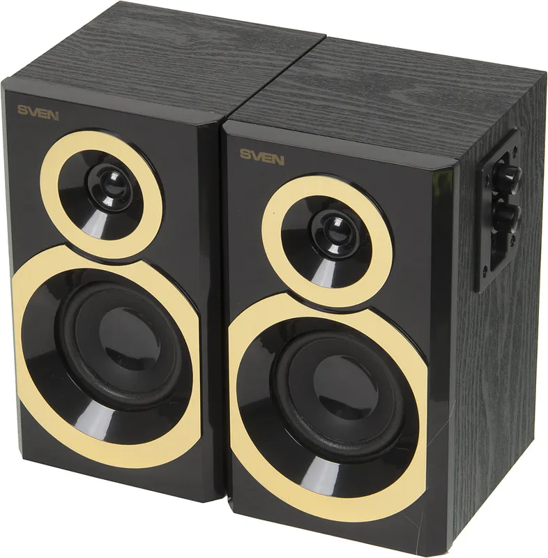 Колонки Sven SPS-619 GOLD 2.0 золотистый/черный 20Вт