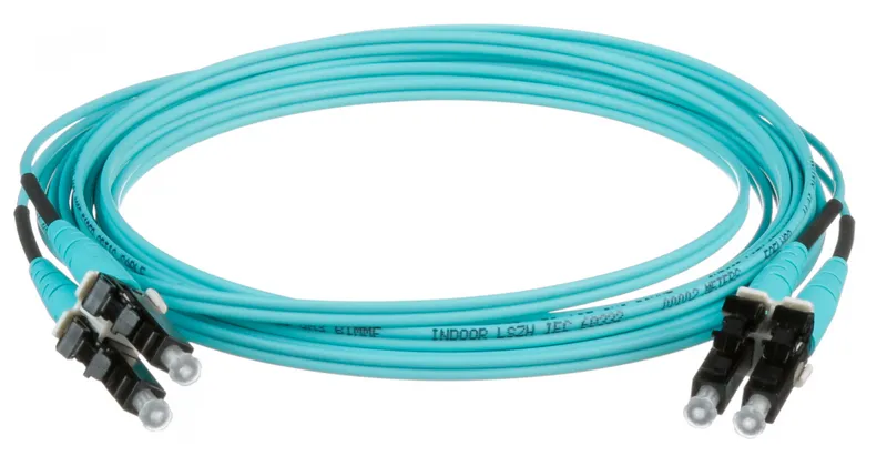Патч-корд Panduit FX2ELLNLNSNM003 2x50/125 OM3 LC дуплекс-LC дуплекс 3м LSZH аквамарин