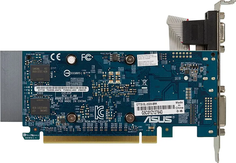 ASUS GT730-SL-2GD5-BRK // VGA,DVI,HDMI, 2G GDDR5 ; 90YV06N2-M0NA00, 3 year