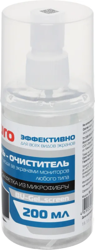Чистящий набор (салфетки + гель) Buro BU-Gel_screen для экранов и оптики 200мл