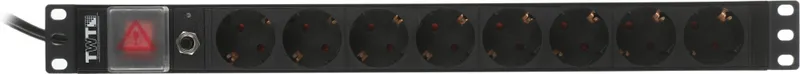 Блок распределения питания Lanmaster TWT-PDU19-16A8P-1.8 гор.размещ. 8xSchuko базовые 16A Schuko 1.8м
