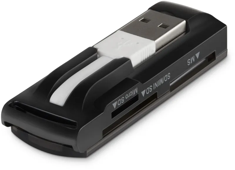 Устройство чтения карт памяти USB2.0 Buro BU-CR-108 черный