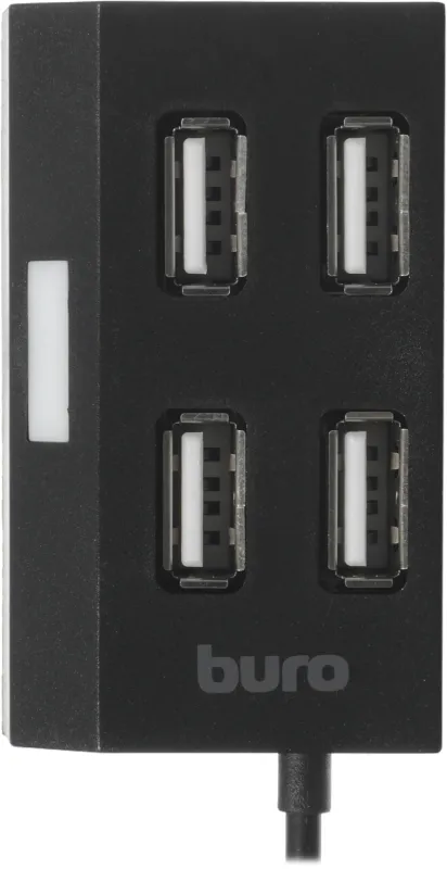 Разветвитель USB 2.0 Buro BU-HUB4-U2.0 4порт. черный