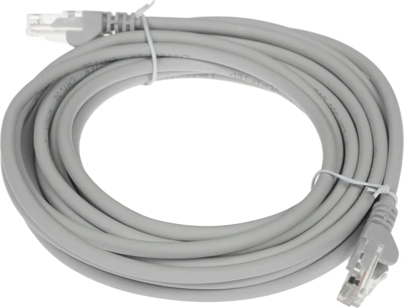 Патч-корд Lanmaster LAN-PC45/U5E-5.0-GY UTP RJ-45 вил.-вилка RJ-45 кат.5E 5м серый LSZH (уп.:1шт)