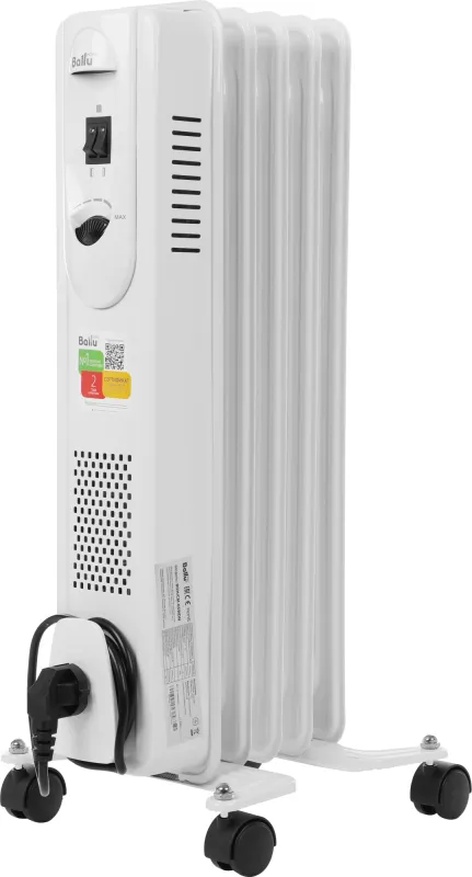 Радиатор масляный Ballu Comfort BOH/CM-05WDN 1000Вт белый/черный
